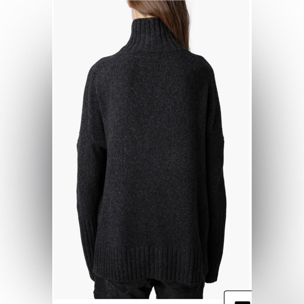 NWOT Zadig & Voltaire Alma We Heart Turtleneck Merino Wool Sweater - Picture 2 of 9